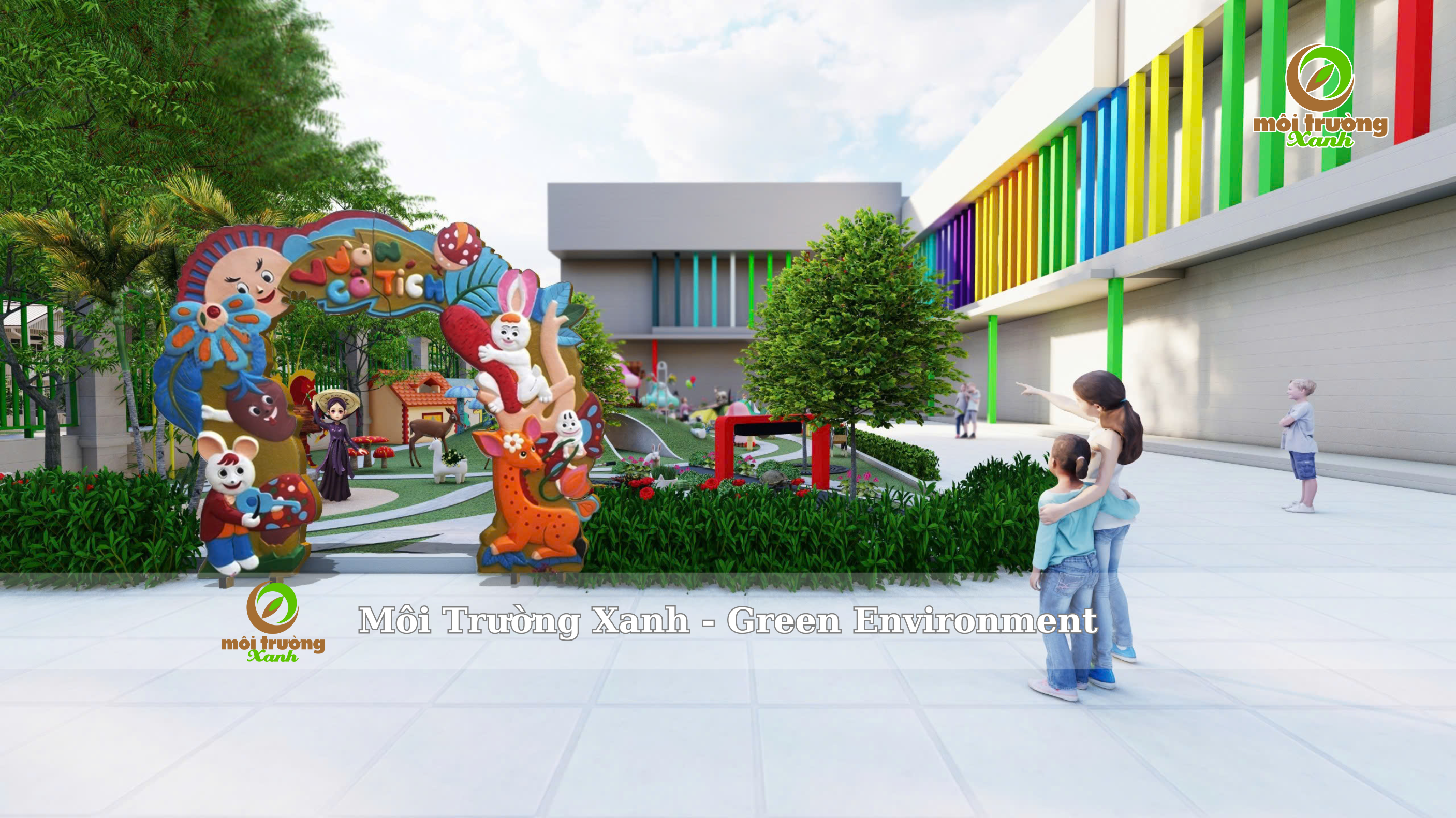vườn cổ tích mầm non - môi trường xanh 