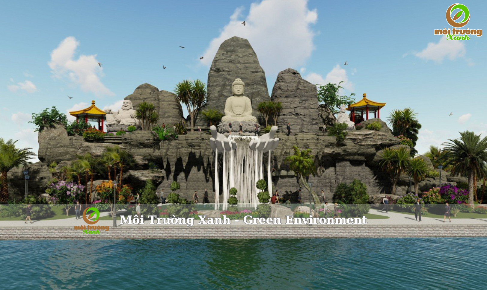 NÚI THÁC NHÂN TẠO CHÙA THIÊN TRÚC - BẠC LIÊU