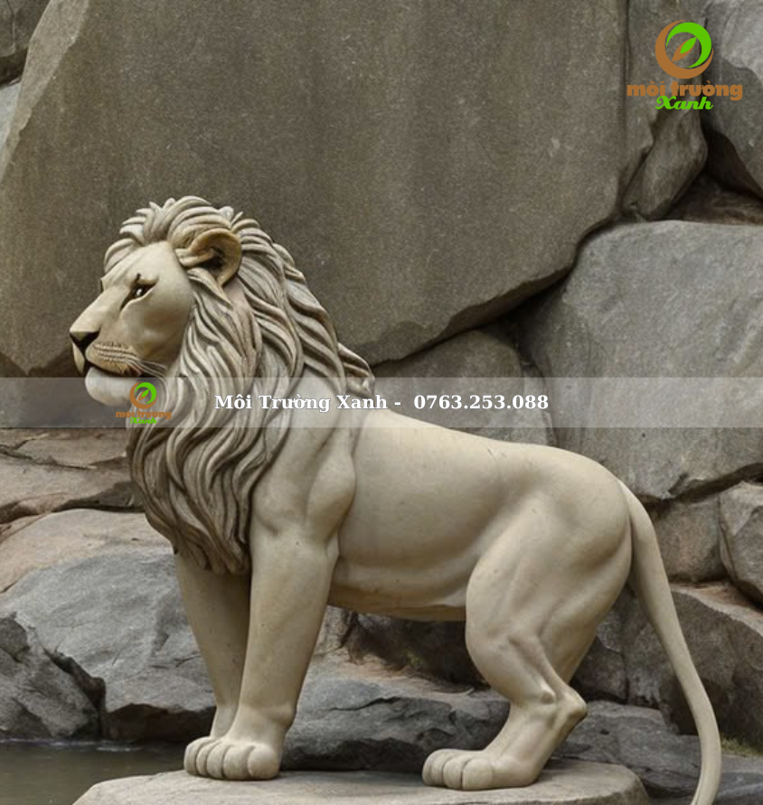 Tượng sư tử - môi trường xanh