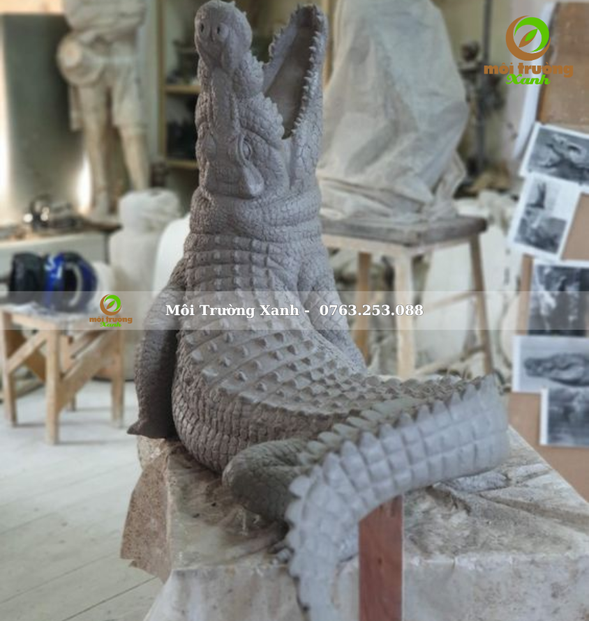 tượng cá sấu - liên hệ 0763253088