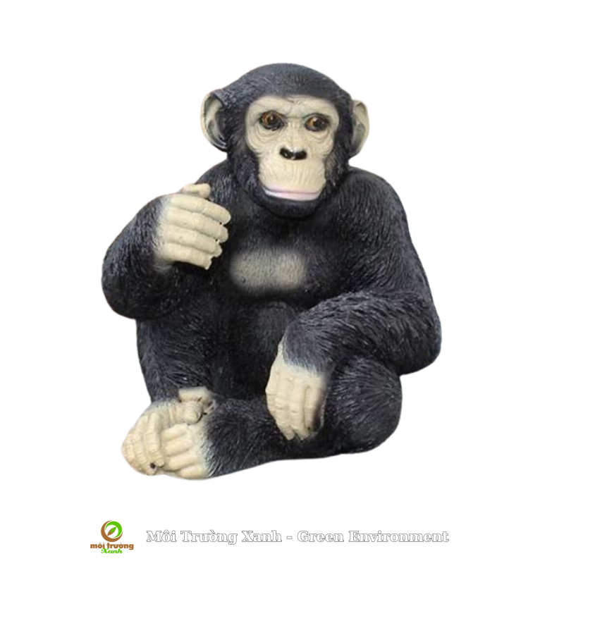 tượng khỉ ngồi - môi trường xanh
