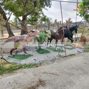 tượng khủng long xi măng 