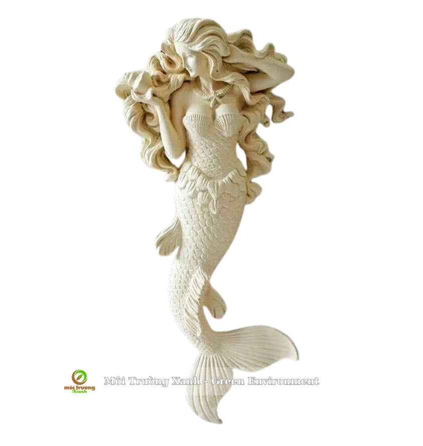 tượng người cá - môi trường xanh