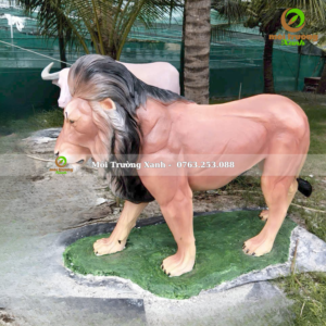 tượng sư tử xi măng