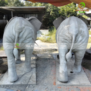 tượng voi xi măng