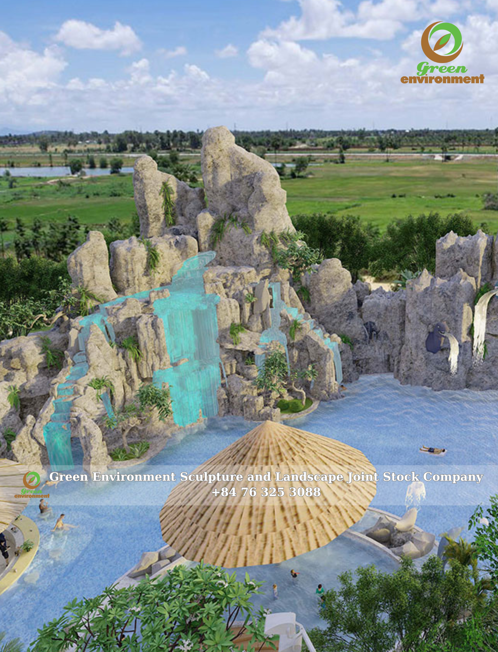 ARTIFICIAL WATERFALLS IN KANDAL – CAMBODIA