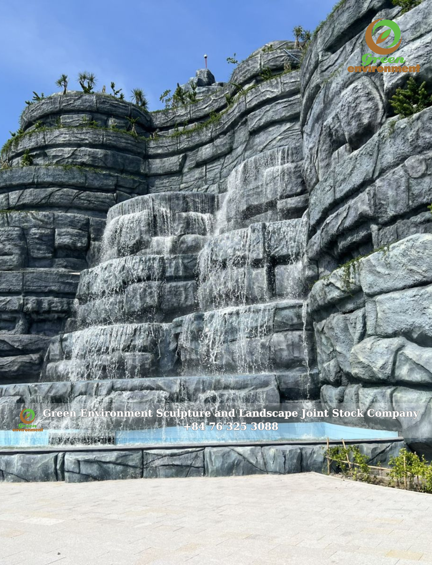 ARTIFICIAL WATERFALL MOUNTAIN AT BA RIA - VUNG TAU PARK 2022
