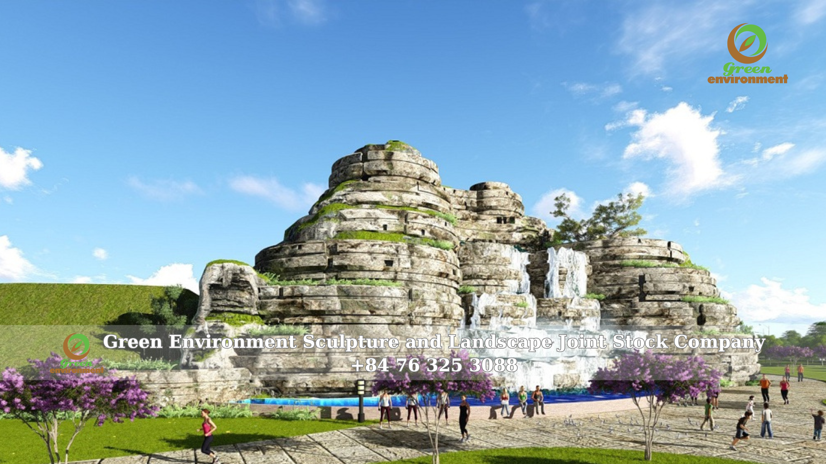 ARTIFICIAL WATERFALL MOUNTAIN AT BA RIA