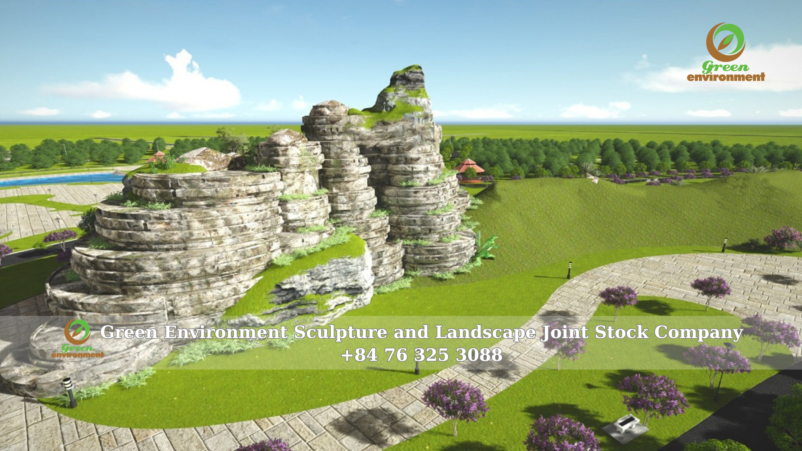 ARTIFICIAL WATERFALL MOUNTAIN AT BA RIA