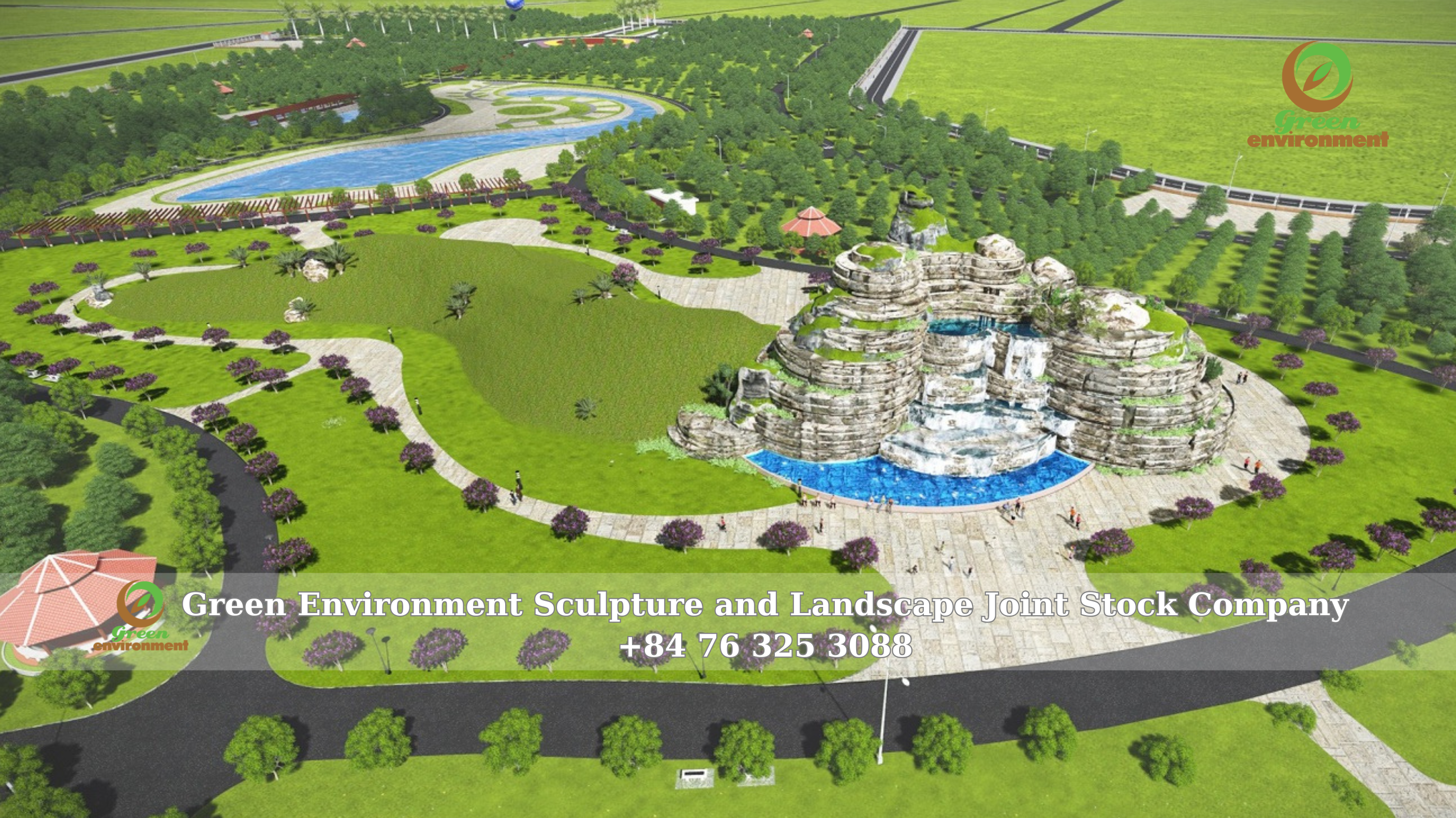 ARTIFICIAL WATERFALL MOUNTAIN AT BA RIA