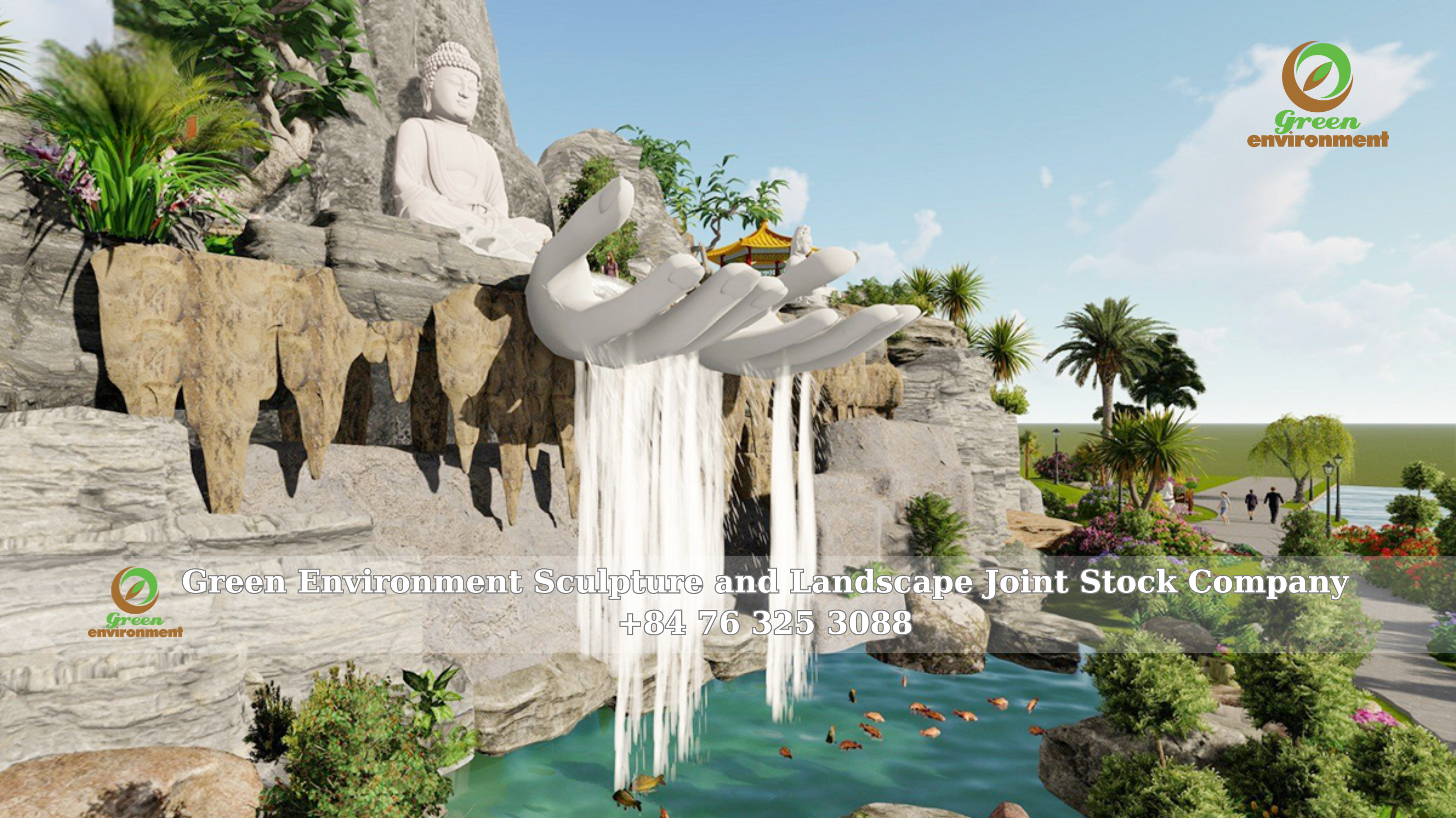 ARTIFICIAL WATERFALL MOUNTAIN IDEA OF THIEN TRUC PAGODA – BAC LIEU