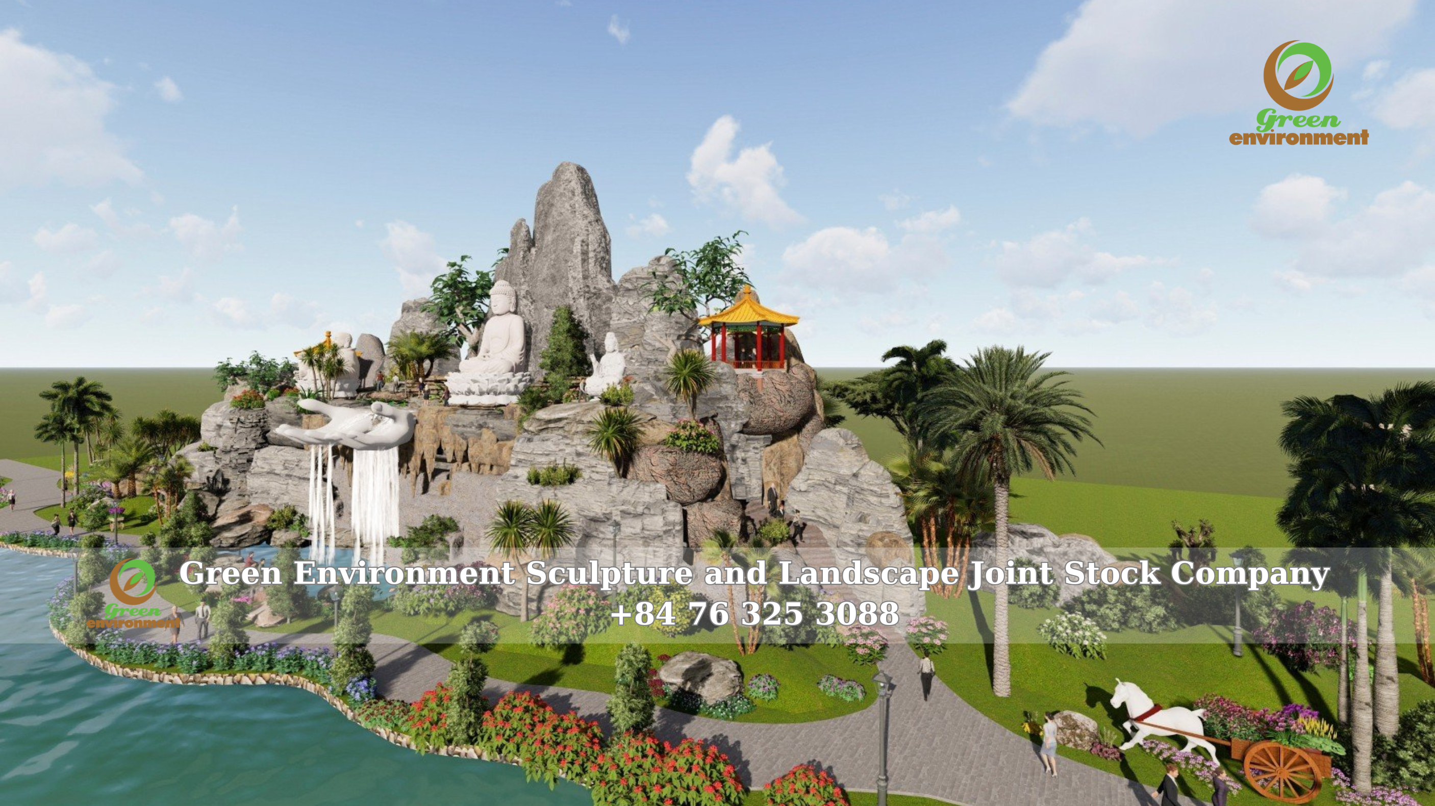 ARTIFICIAL WATERFALL MOUNTAIN IDEA OF THIEN TRUC PAGODA – BAC LIEU