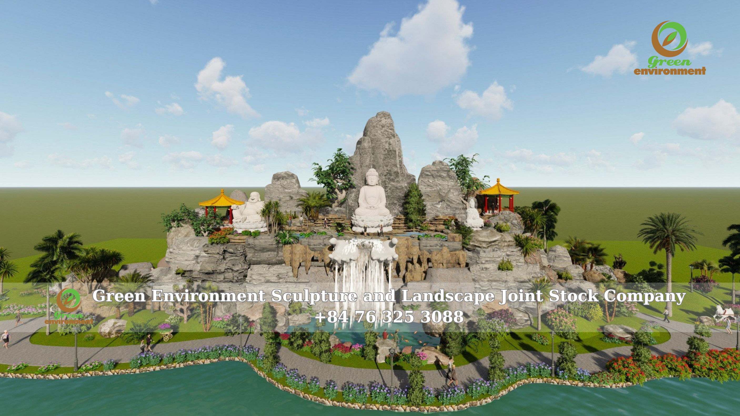 ARTIFICIAL WATERFALL MOUNTAIN IDEA OF THIEN TRUC PAGODA – BAC LIEU
