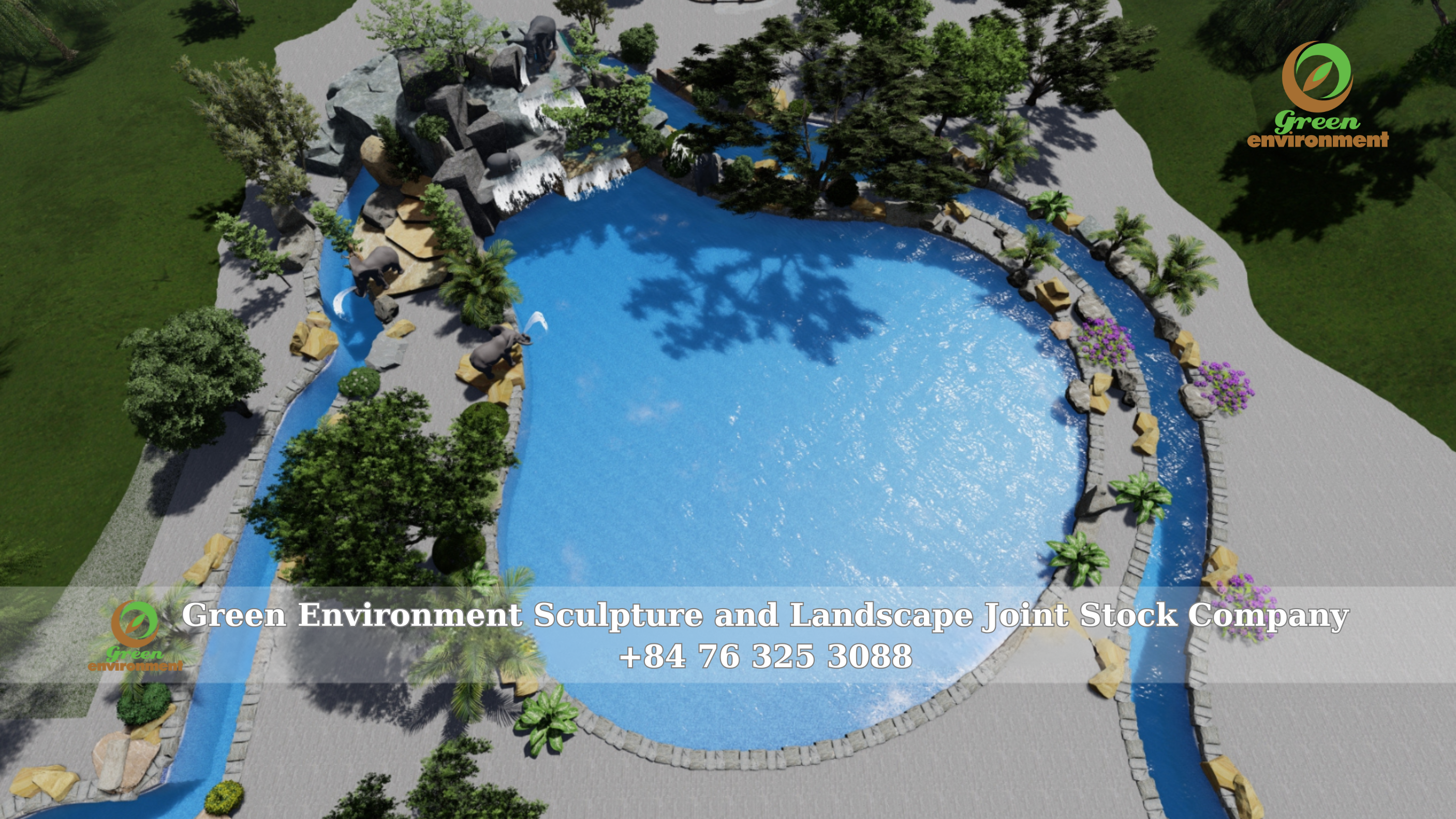 ARTIFICIAL WATERFALL MOUNTAIN IN TUYEN QUANG