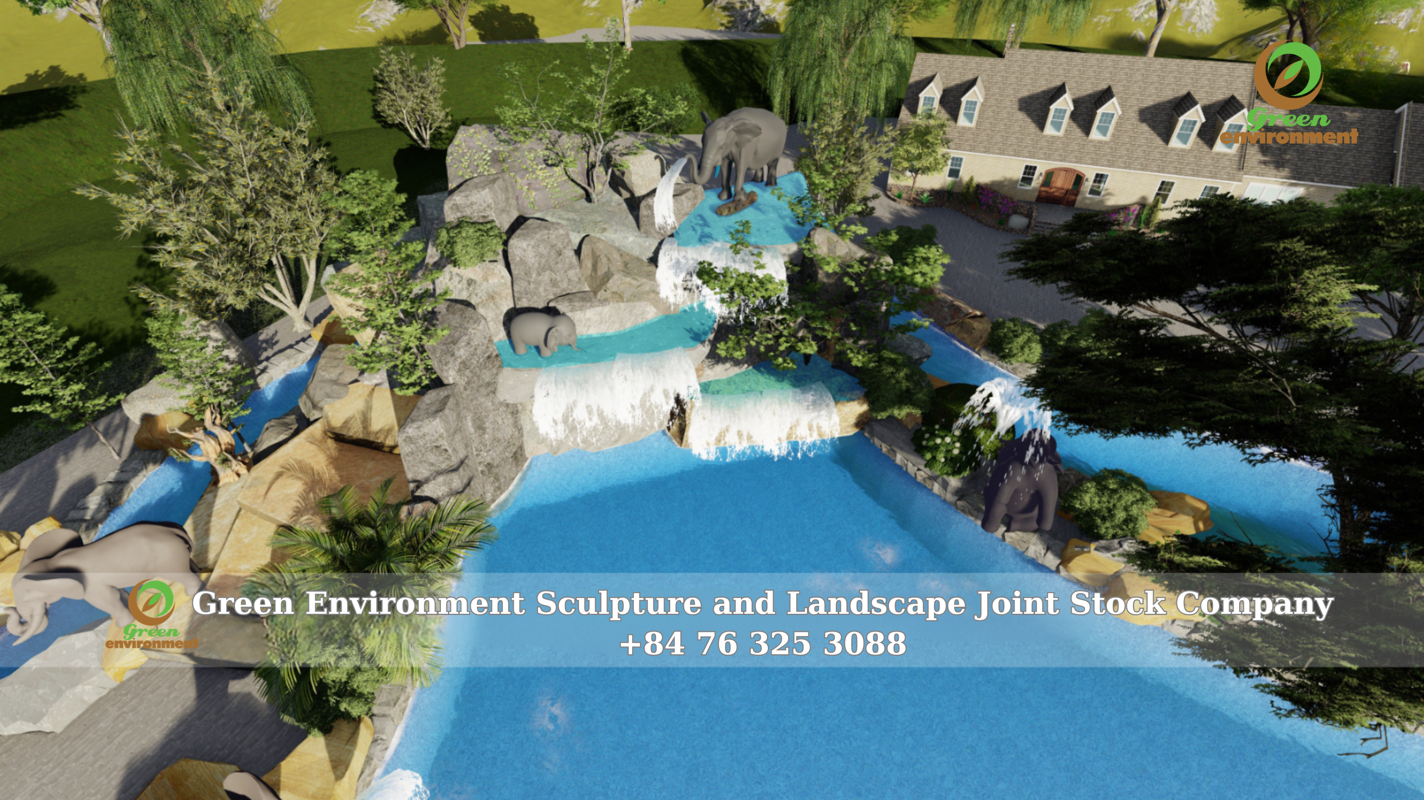 ARTIFICIAL WATERFALL MOUNTAIN IN TUYEN QUANG