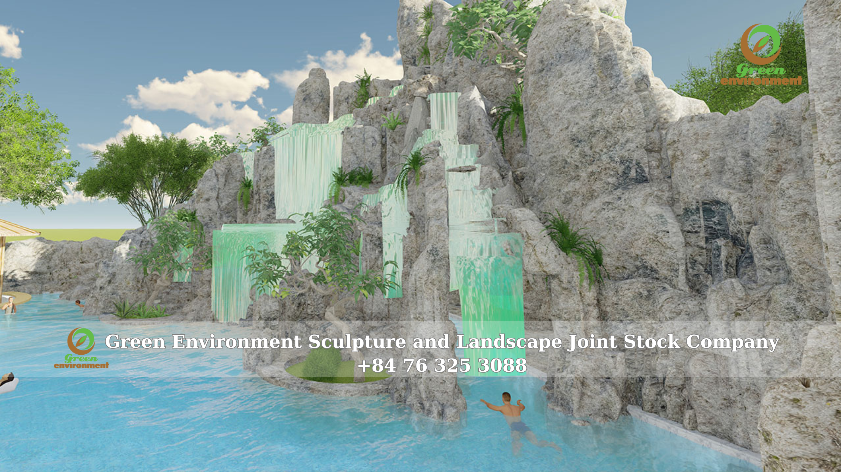 ARTIFICIAL WATERFALLS IN KANDAL – CAMBODIA