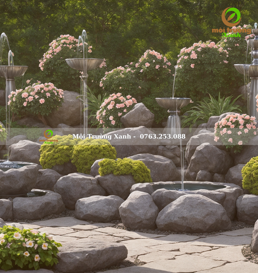 ĐÀI PHUN NƯỚC - môi trường xanh