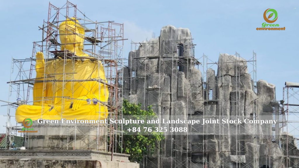 Quy trình thiết kế và thi công tượng Phật đạt chuẩn kỹ thuật và thẩm mỹ 12 xây dựng tượng phật