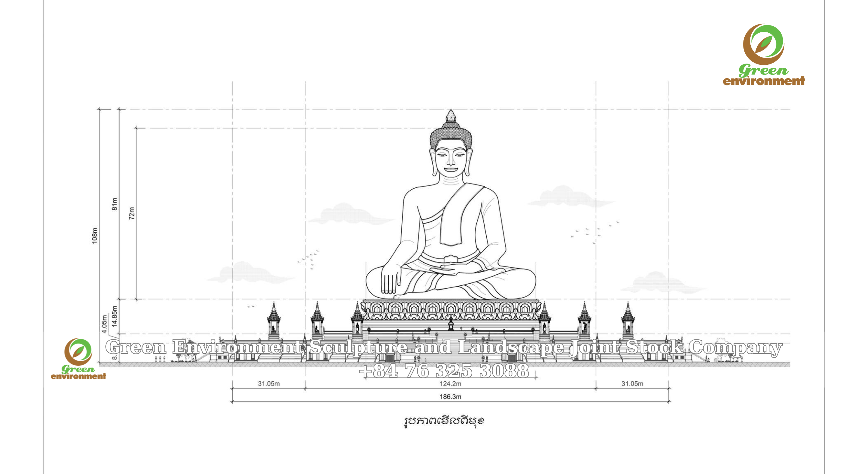 THE WORLD'S NO. 1 TALL SITTING BUDDHA STATUE IN CAMBODIA