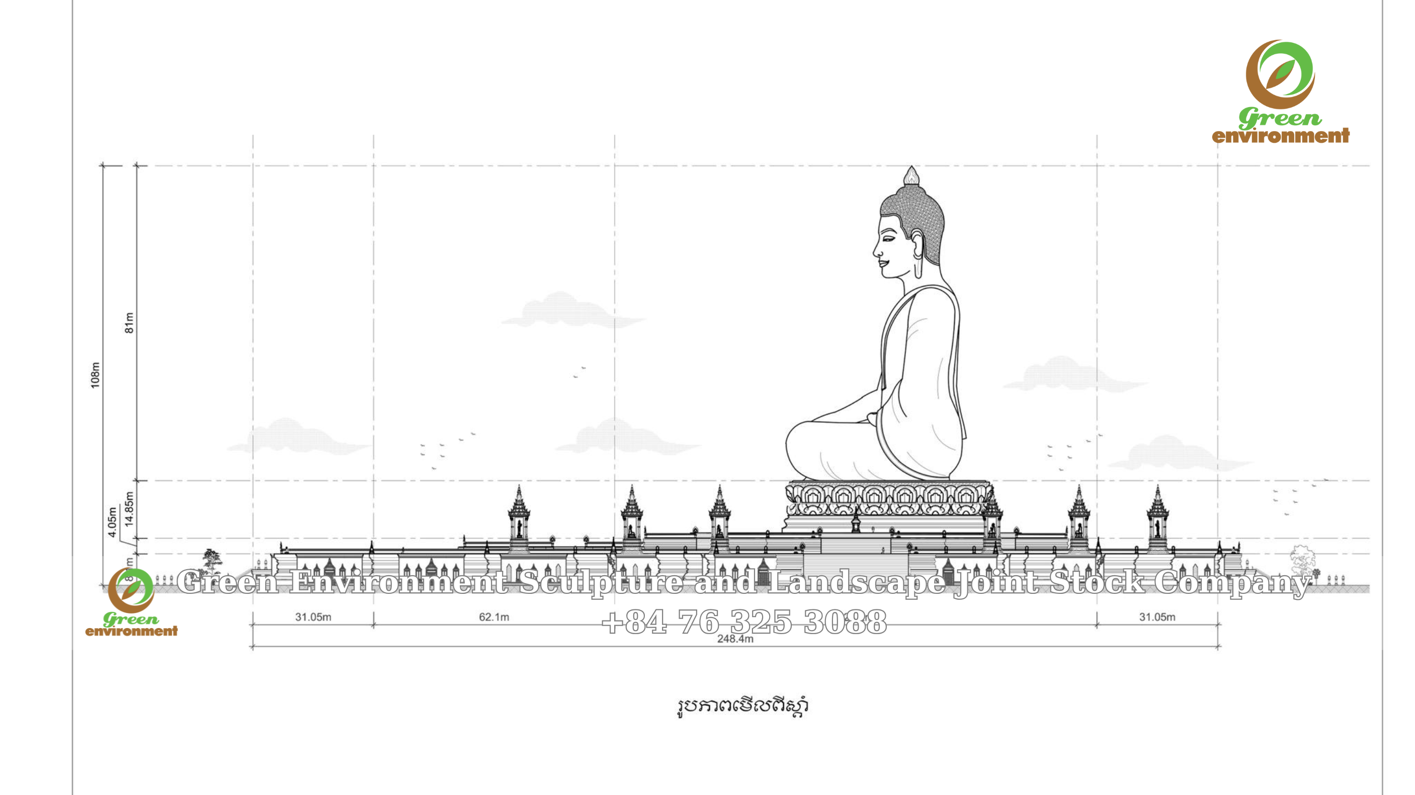 THE WORLD'S NO. 1 TALL SITTING BUDDHA STATUE IN CAMBODIA