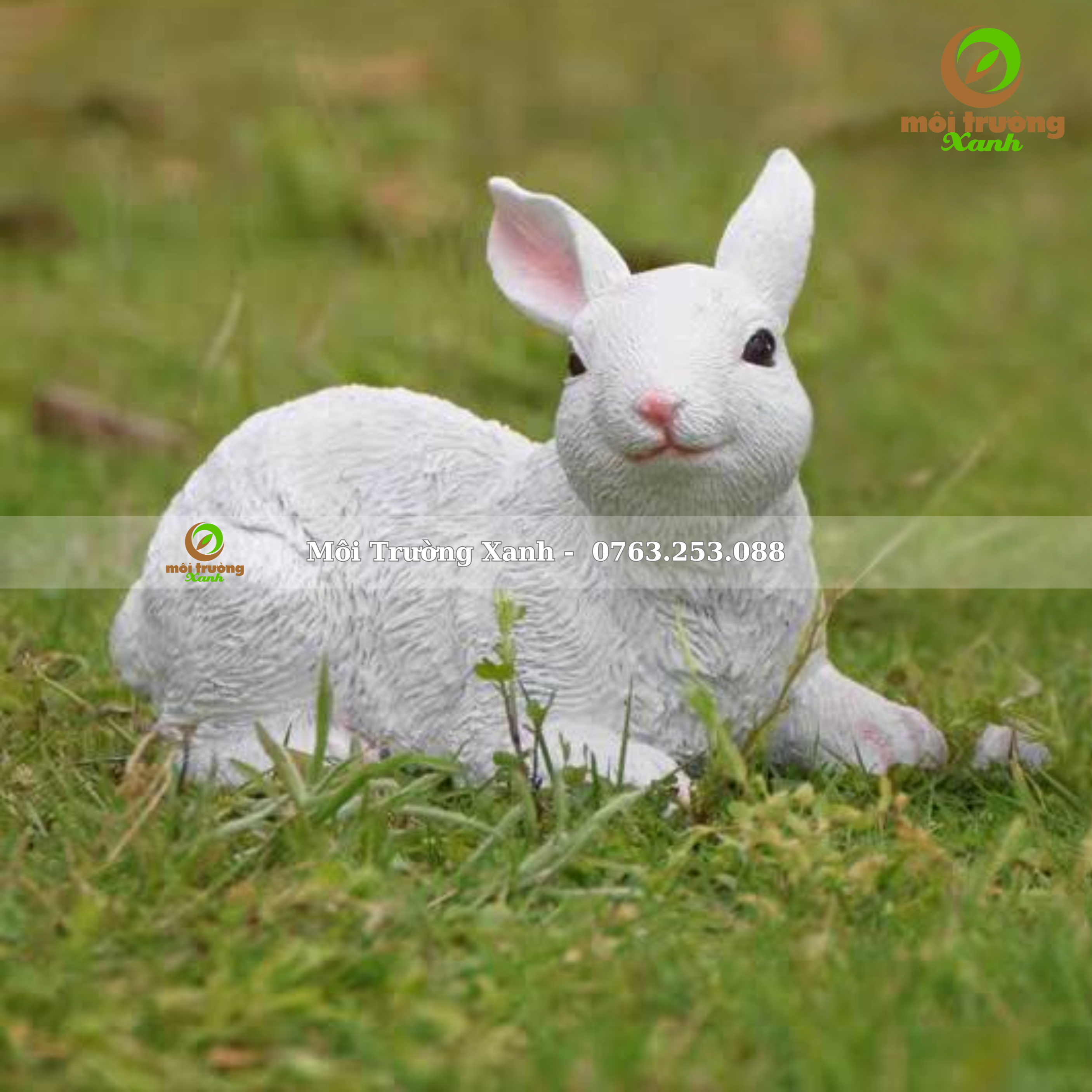 BỘ TƯỢNG GIA ĐÌNH THỎ TRẮNG