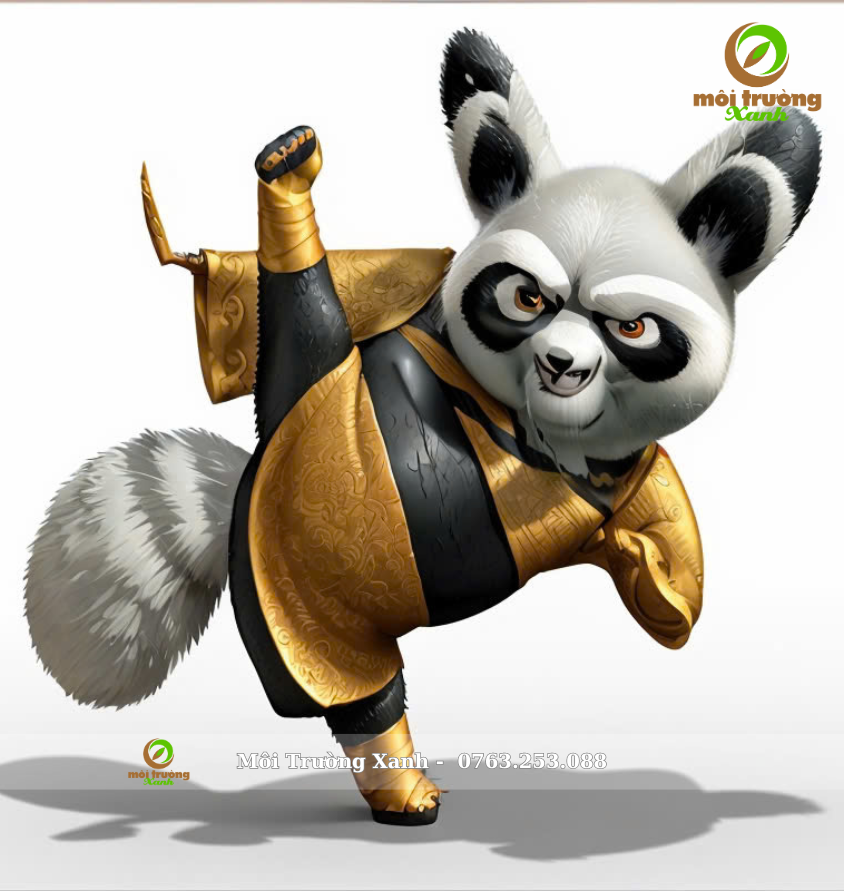 Tuong Kungfu Panda Composite Moi Truong Xanh 6
