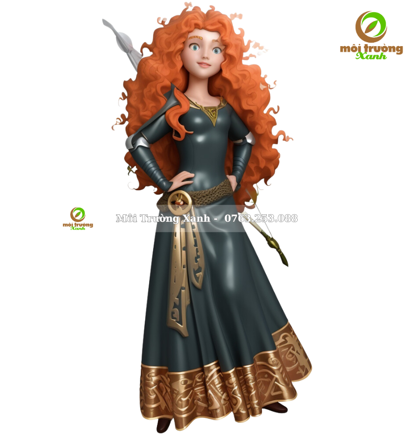 công chúa tóc xù brave - môi trường xanh