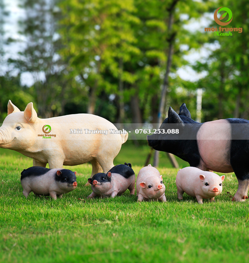 gia đình heo - Môi Trường Xanh