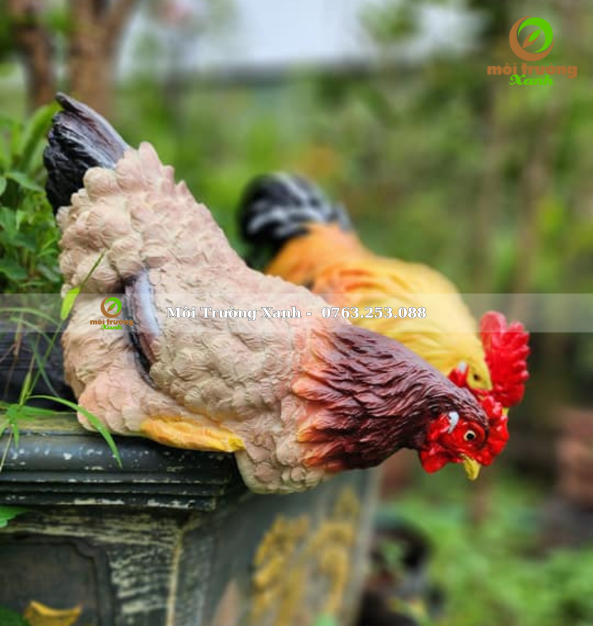 tượng gà bằng xi măng - liên hệ 0763 253 088