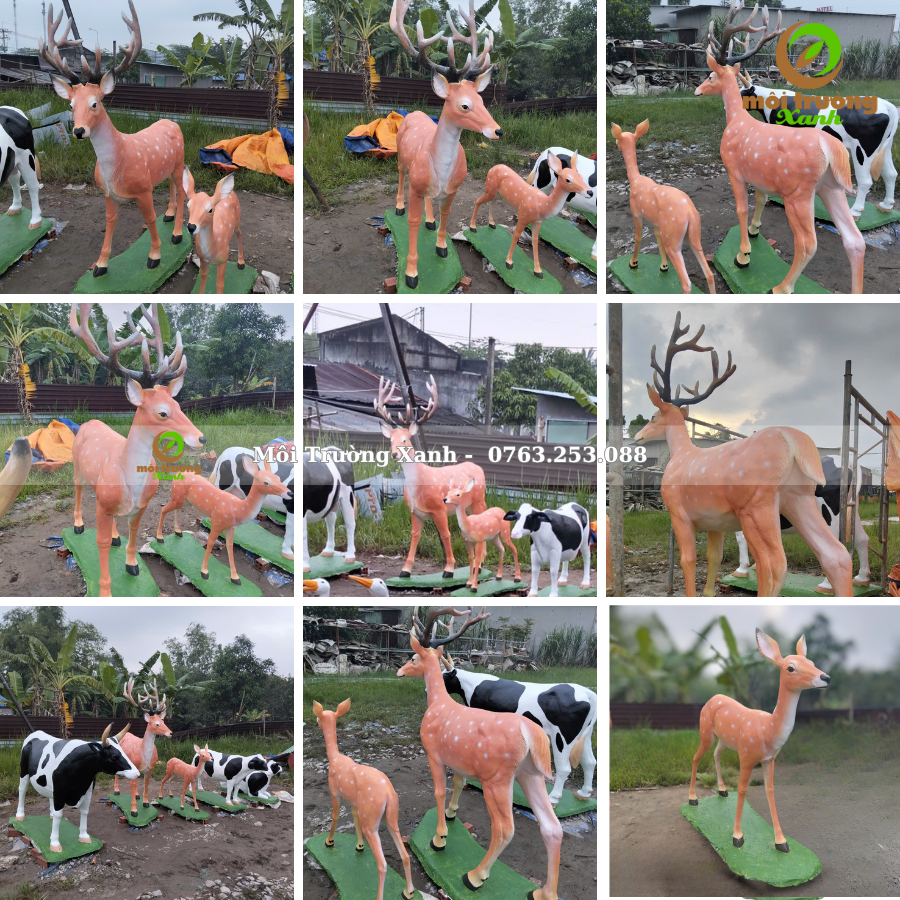 TƯỢNG HƯƠU NAI - MÔI TRƯỜNG XANH