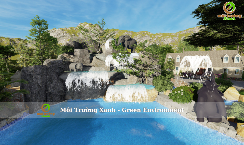 thi công núi thác nhân tạo 0763253088