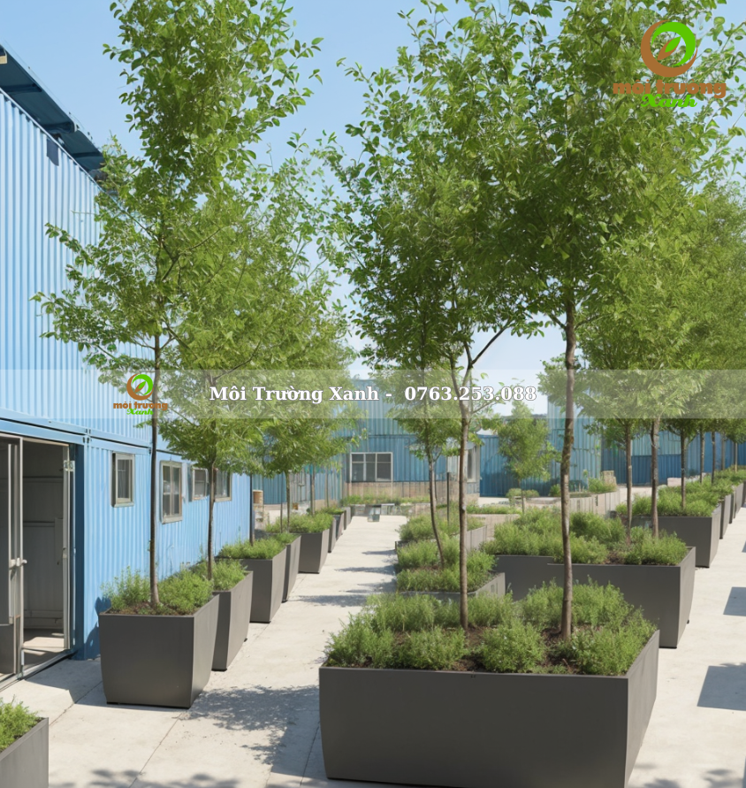 tiểu cảnh cây xanh nhà xưởng - môi trường xanh (đã thêm logo) (2)