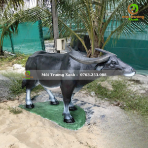 tượng trâu xi măng