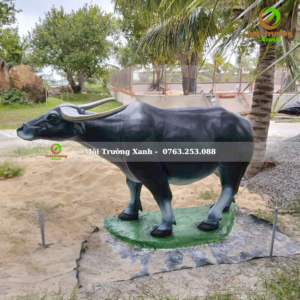 tượng trâu xi măng