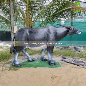 tượng trâu xi măng
