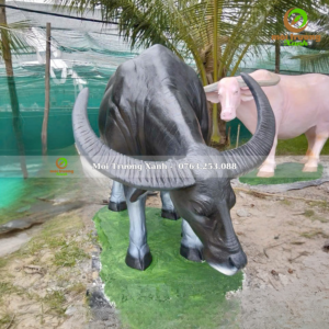 tượng trâu xi măng
