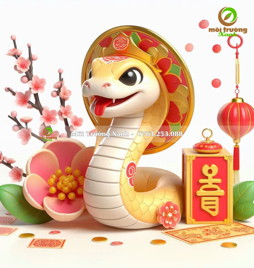 Mô hình linh vật tết Ất Tỵ 2025