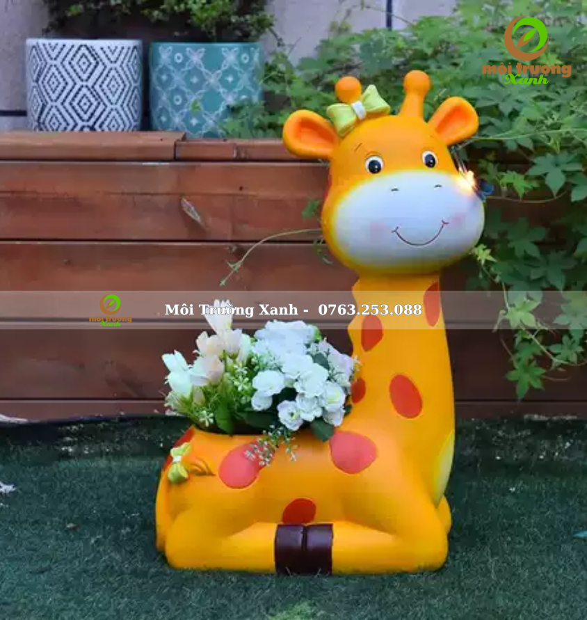 Tượng hươu cao cổ dễ thương - 0763253088