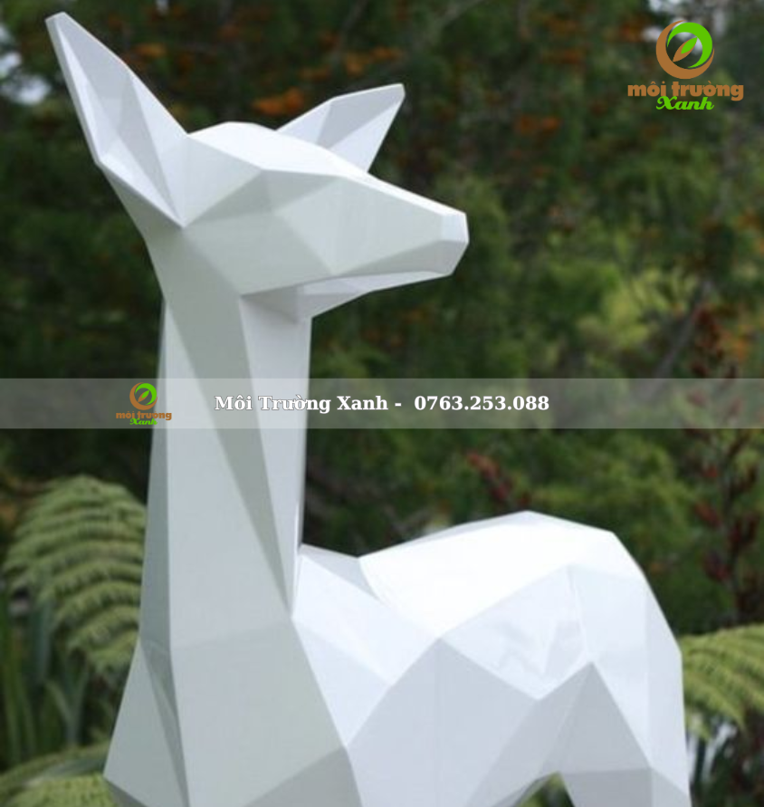 រូបចម្លាក់សត្វក្តាន់ជាមួយចាន