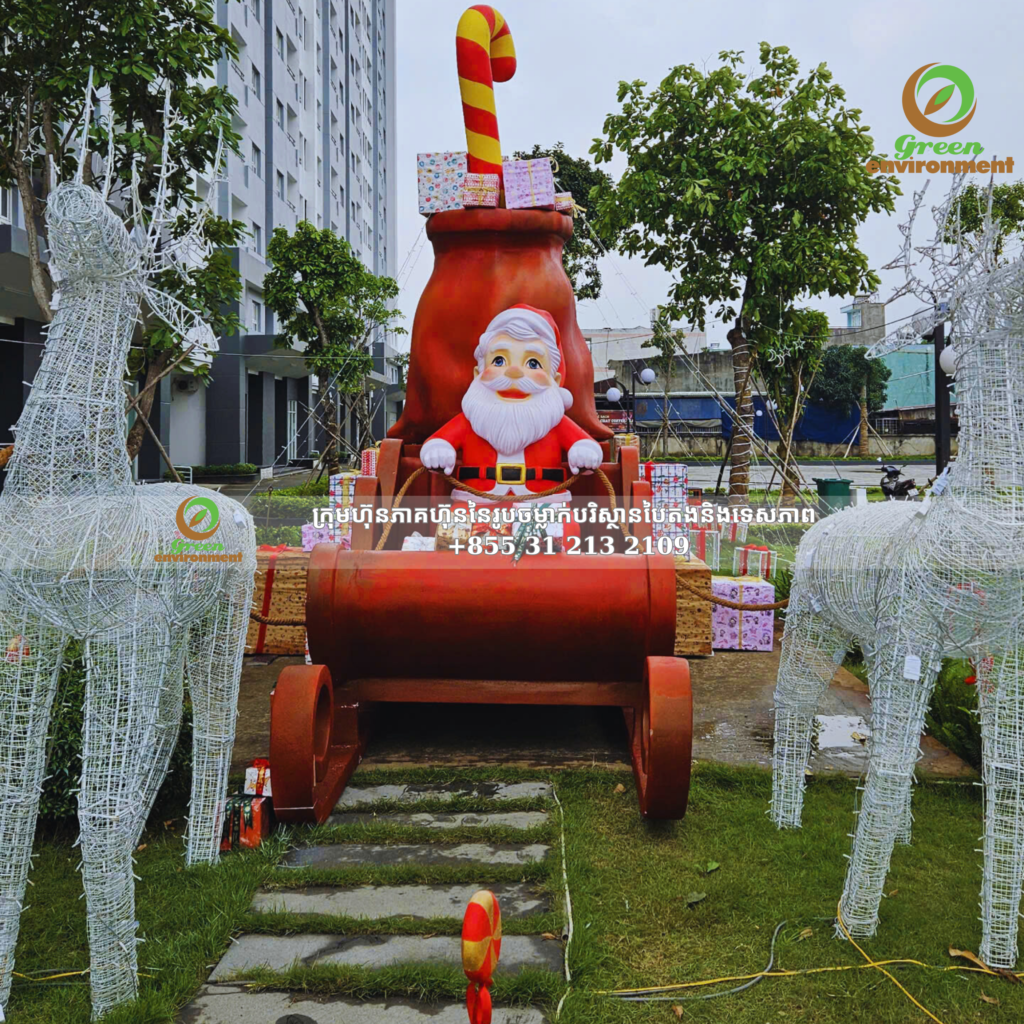 ការរចនា និងសាងសង់គម្រោងតុបតែងបុណ្យណូអែល និងចូលឆ្នាំសកល 2025 នៅ Conic Boulevard Apartment Binh Chanh 5