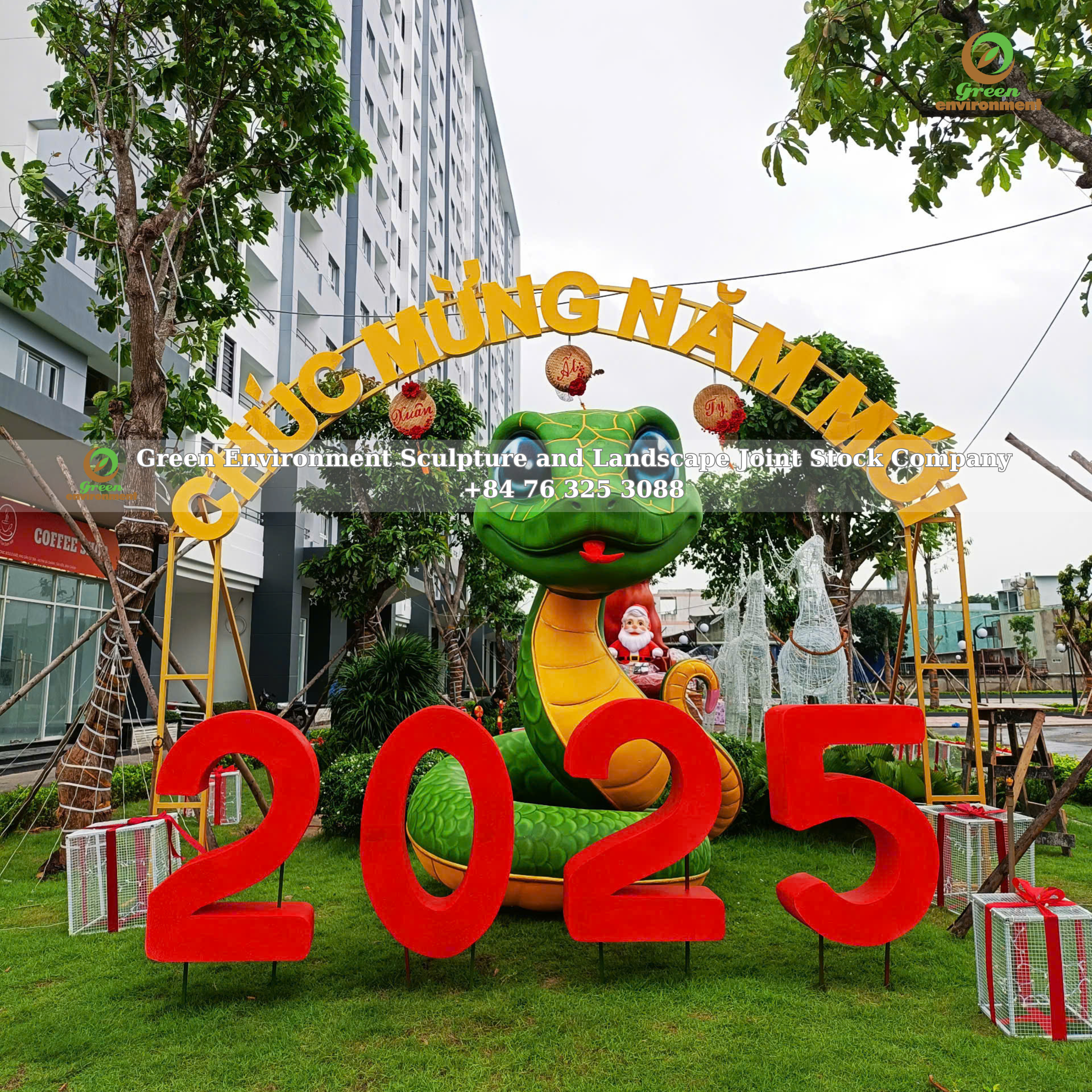 Design and Construction of Christmas Decoration Project and Welcome New Year 2025 at Conic Boulevard Apartment, Binh Chanh