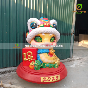 LINH VẬT RẮN ẤT TỴ 2025 - Mô hình linh vật rắn 2025 - Tượng rắn - Môi Trường Xanh 