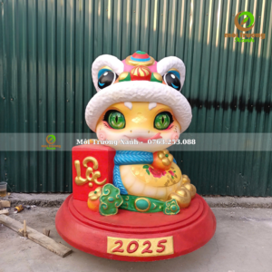 LINH VẬT RẮN ẤT TỴ 2025 - Mô hình linh vật rắn 2025 - Tượng rắn - Môi Trường Xanh 