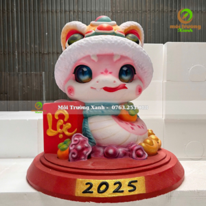 LINH VẬT RẮN ẤT TỴ 2025 - Mô hình linh vật rắn 2025 - Tượng rắn - Môi Trường Xanh 