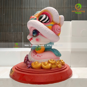 LINH VẬT RẮN ẤT TỴ 2025 - Mô hình linh vật rắn 2025 - Tượng rắn - Môi Trường Xanh 