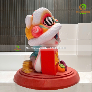 LINH VẬT RẮN ẤT TỴ 2025 - Mô hình linh vật rắn 2025 - Tượng rắn - Môi Trường Xanh 