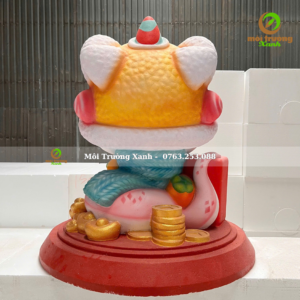 LINH VẬT RẮN ẤT TỴ 2025 - Mô hình linh vật rắn 2025 - Tượng rắn - Môi Trường Xanh 