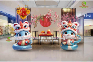 Tượng linh vật rắn 2025 