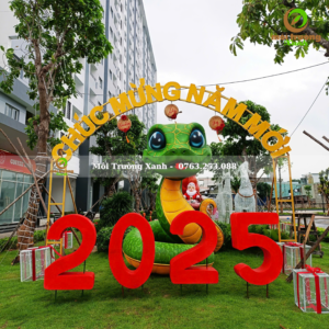 LINH VẬT RẮN ẤT TỴ 2025 – Mô hình linh vật rắn 2025 – Tượng rắn – Môi Trường Xanh 