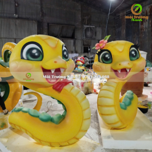 LINH VẬT RẮN ẤT TỴ 2025 – Mô hình linh vật rắn 2025 – Tượng rắn – Môi Trường Xanh